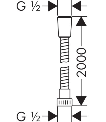 Flexible de douche Hangrohe haute qualité Isiflex 2 m