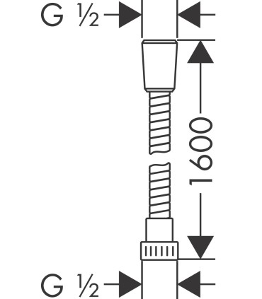 Flexible de douche Hangrohe haute qualité Isiflex 1.60 m