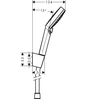 Set de douche CROMETTA VARIO flexible 1,60 m Blanc / Chromé