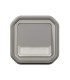 Poussoir NO-NF lumineux porte-étiquette Plexo composable gris / Legrand