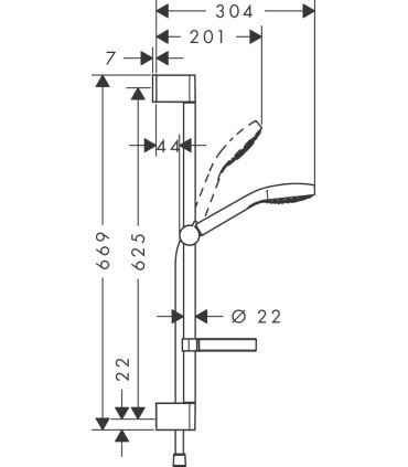 Set de douche Hangrohe CROMA SELECT S VARIO avec porte-savon