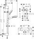 HANSGROHE combi douche VARIO barre 65 cm - Mitigeur Thermostatique douche