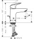 Mitigeur lavabo Hansgrohe LOGIS 100 CH3 avec tirette et vidage synthétique. Chromé.