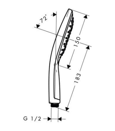 Douchette Hansgrohe RAIDANCE SELECT S150 ECOSMART