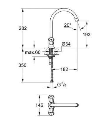 Mélangeur évier cuisine Grohe COSTA L