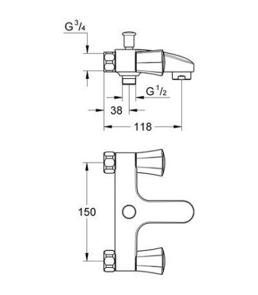 Mélangeur bain-douche Grohe COSTA L