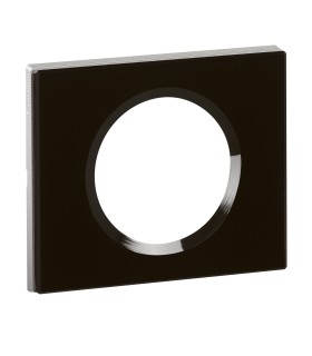 Plaque Céliane 1 poste VERRE NOIR