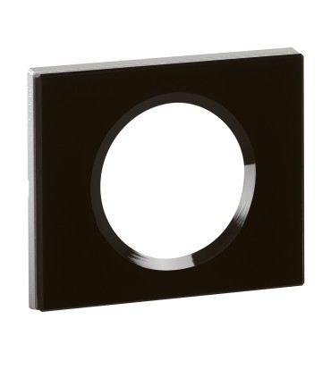 Plaque Céliane 1 poste VERRE NOIR