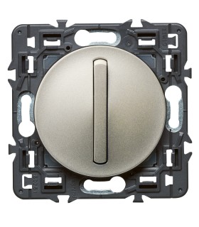 Interrupteur va et vient 10A Legrand céliane Soft doigt étroit Titane