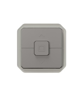 Double poussoir pour volets roulants Plexo composable gris / Legrand