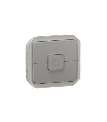 Double poussoir pour volets roulants Plexo composable gris / Legrand