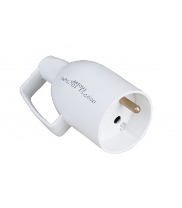 Prolongateur à coiffe avec anneau 16A 2P+T Blanc