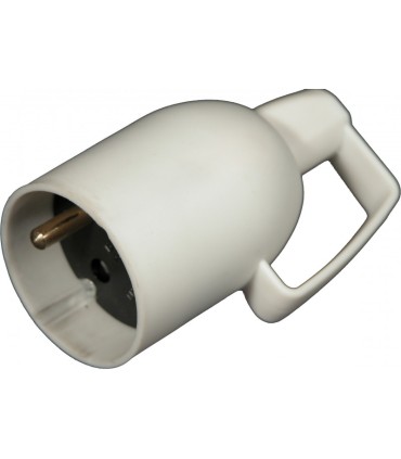 Prolongateur à coiffe avec anneau 16A 2P+T Blanc