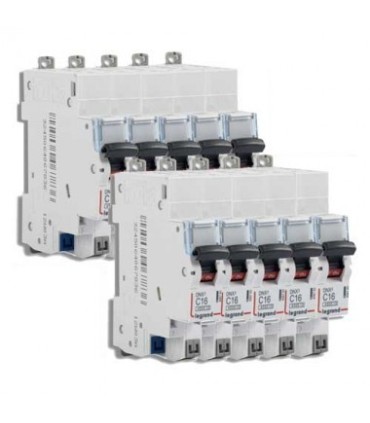 Lot de 10 disjoncteurs 20A sans vis / Legrand