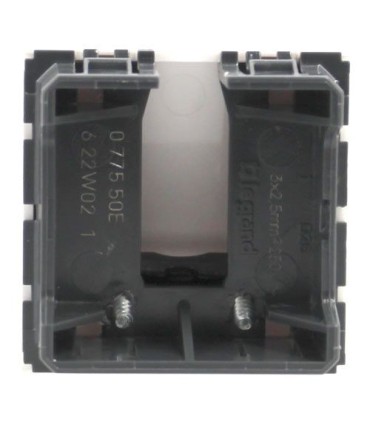 Sortie de câble Mosaic avec serre-cables 2 modules - blanc