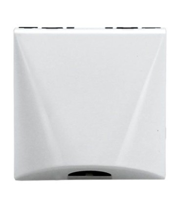 Sortie de câble Mosaic avec serre-cables 2 modules - blanc