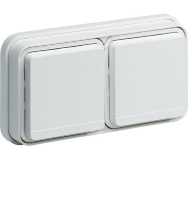 Double Prise de courant 2P+T étanche Cubyko encastré blanc