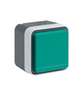 Prise de courant 2P+T étanche Cubyko saillie vert