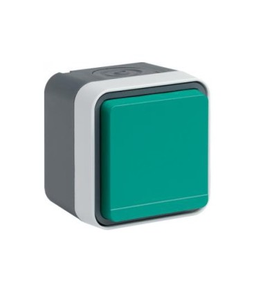 Prise de courant 2P+T étanche Cubyko saillie vert