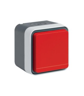 Prise de courant 2P+T étanche Cubyko saillie rouge