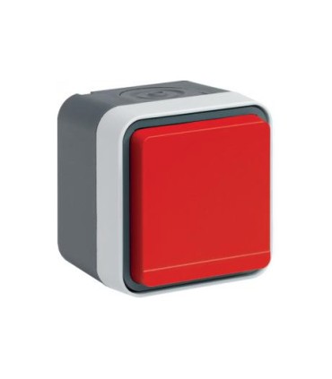 Prise de courant 2P+T étanche Cubyko saillie rouge