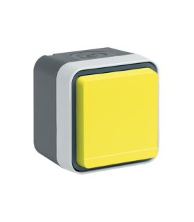 Prise de courant 2P+T étanche Cubyko saillie jaune