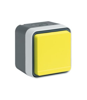 Prise de courant 2P+T étanche Cubyko saillie jaune