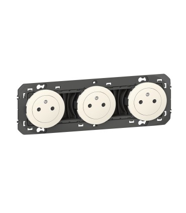 Triple prise de courant 2P+T Surface Dooxie Blanc / Legrand