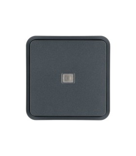 Cubyko 1 touche KNX à voyant coloris gris