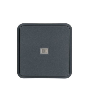 Cubyko 1 touche KNX à voyant coloris gris