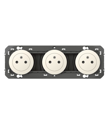 Triple prise de courant 2P+T Surface Dooxie Blanc / Legrand