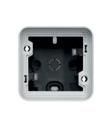 Boîte 1 poste 2 embouts 1 entrée Cubyko associable - IP55 - gris