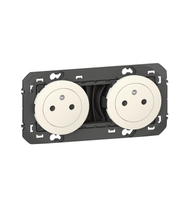 Double prise de courant 2P+T Surface Dooxie Blanc / Legrand