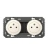 Double prise de courant 2P+T Surface Dooxie Blanc / Legrand