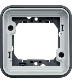 Support d'encastrement simple Cubyko associable, gris IP55