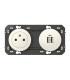 Prise 2P+T surface + chargeur 2 USB Type A Dooxie Blanc / Legrand
