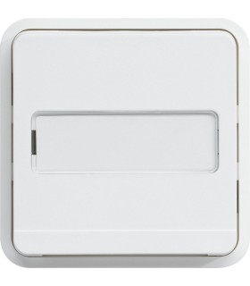 Prise 2P+T étanche porte-étiquette Cubyko 16 A blanc associable