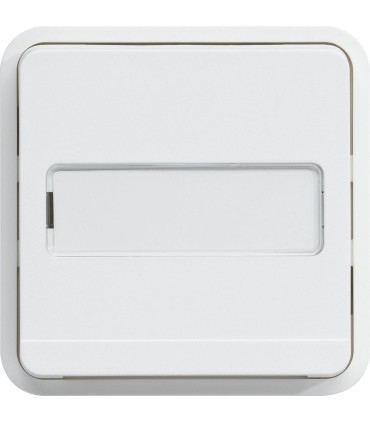 Prise 2P+T étanche porte-étiquette Cubyko 16 A blanc associable