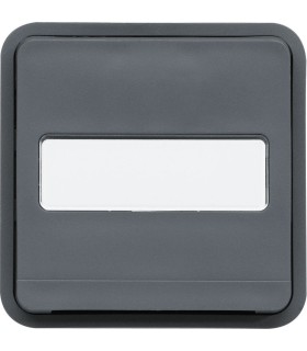 Prise 2P+T étanche avec porte-étiquette, Cubyko 16 A gris