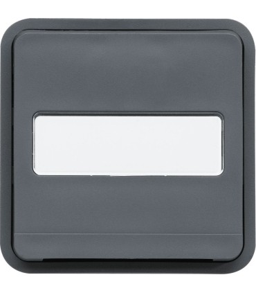 Prise 2P+T étanche avec porte-étiquette, Cubyko 16 A gris