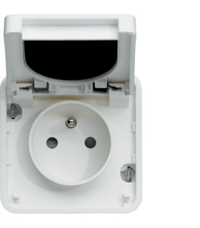 Prise 2P+T étanche Cubyko 16 A associable blanc