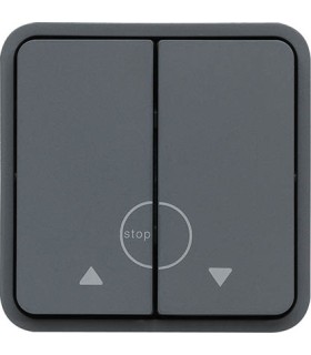 cubyko bouton poussoir volet-roulant associable gris