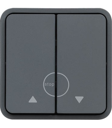 cubyko bouton poussoir volet-roulant associable gris