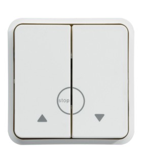 Bouton Poussoir Volet Roulant Cubyko étanche associable blanc