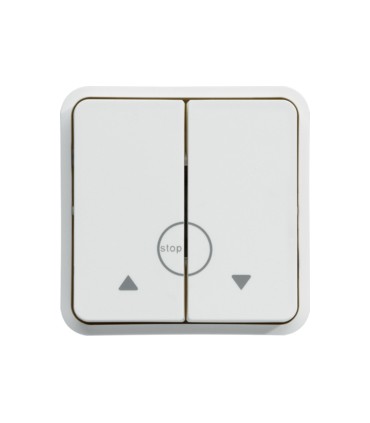 Bouton Poussoir Volet Roulant Cubyko étanche associable blanc
