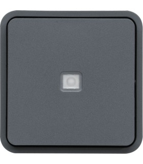 cubyko bouton poussoir 1O/1F lumineux associable gris