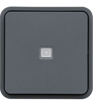 cubyko bouton poussoir 1O/1F lumineux associable gris