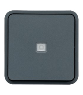 cubyko bouton poussoir 1F voyant témoin associable gris