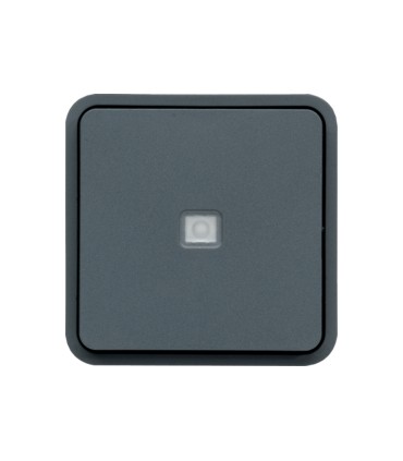 cubyko bouton poussoir 1F voyant témoin associable gris