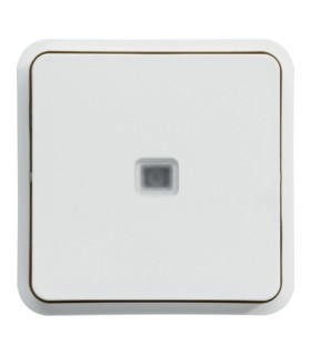 cubyko bouton poussoir 1F voyant témoin associable blanc